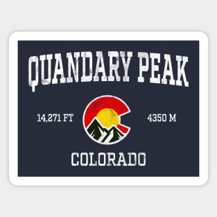 Quandary Peak Colorado 14ers Vintage Athletic Mountains Magnet